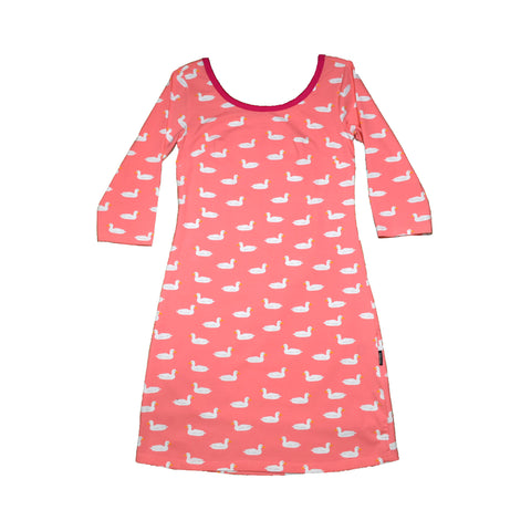 Pink Duck Pond Adult T-Shirt Dress