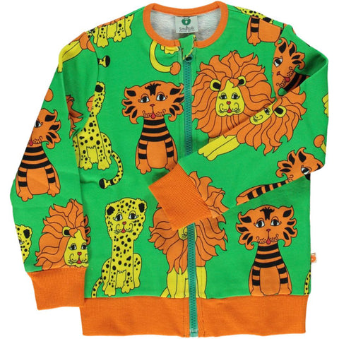 Green Tiger & Lion Zip Sweatshirt
