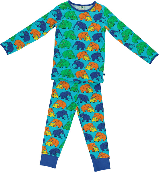 Blue Atoll Elephant Pajama Set