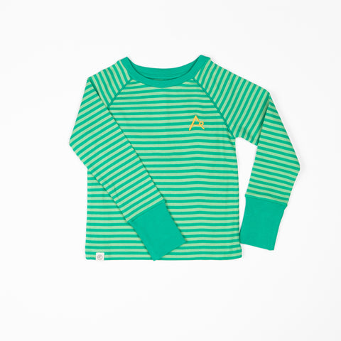 Our Favorite Rib Shirt - Light Grass Stripes