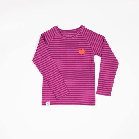All You Need  Shirt- Small Stripes Dahlia Mauve