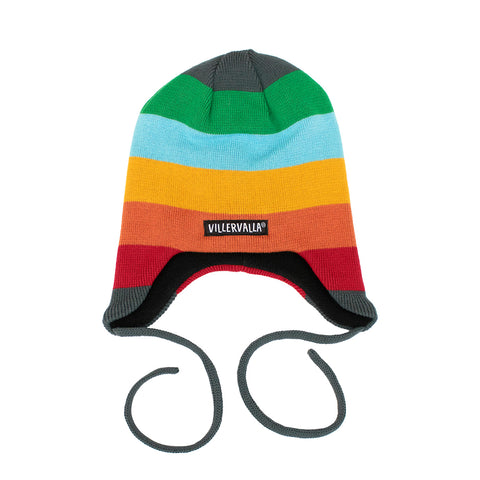 Dublin Knitted Rainbow Hat with Strings