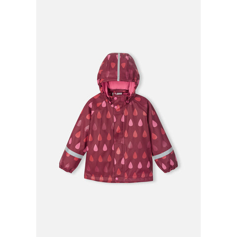 Koski Fleece Lined Raincoat - Jam Red