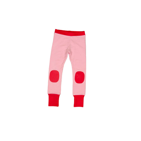 Pink and Red Knee Patch Pants