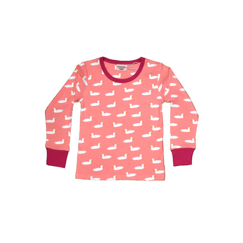 Pink Duck Pond Long Sleeve Top