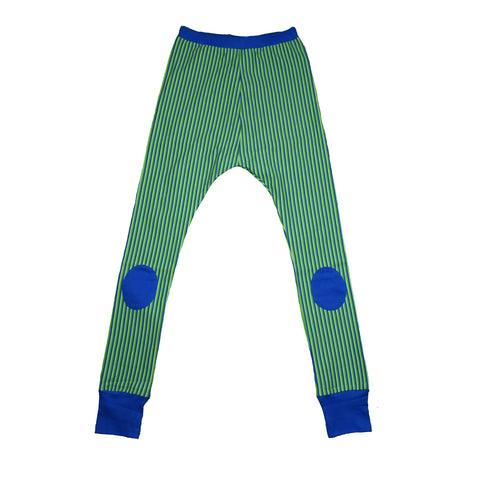 Green & Blue Baggy Stripe Pants