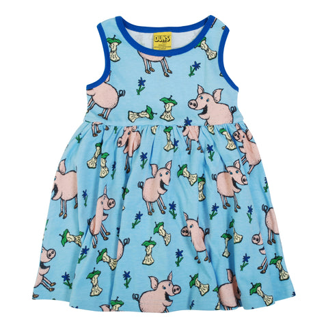 Blue Piggy Twirly Dress